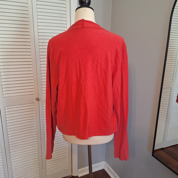 Cut Loose Coral Linen Blend Cardigan Sz XL *C6 - Picture 2 of 4